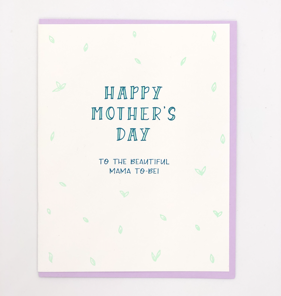 Gus and Ruby Letterpress - GR Happy Mothers Day Mama to Be