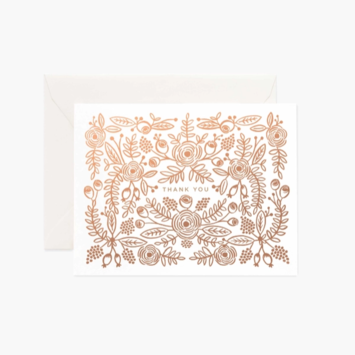 Rifle Paper Co - RP Rifle Rose Gold Thank You, Set of 8