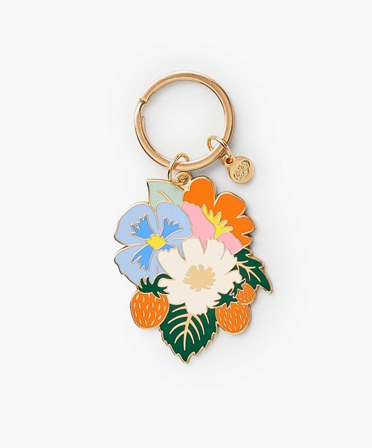 Rifle Paper Co - RP Strawberry Fields Enamel Keychain