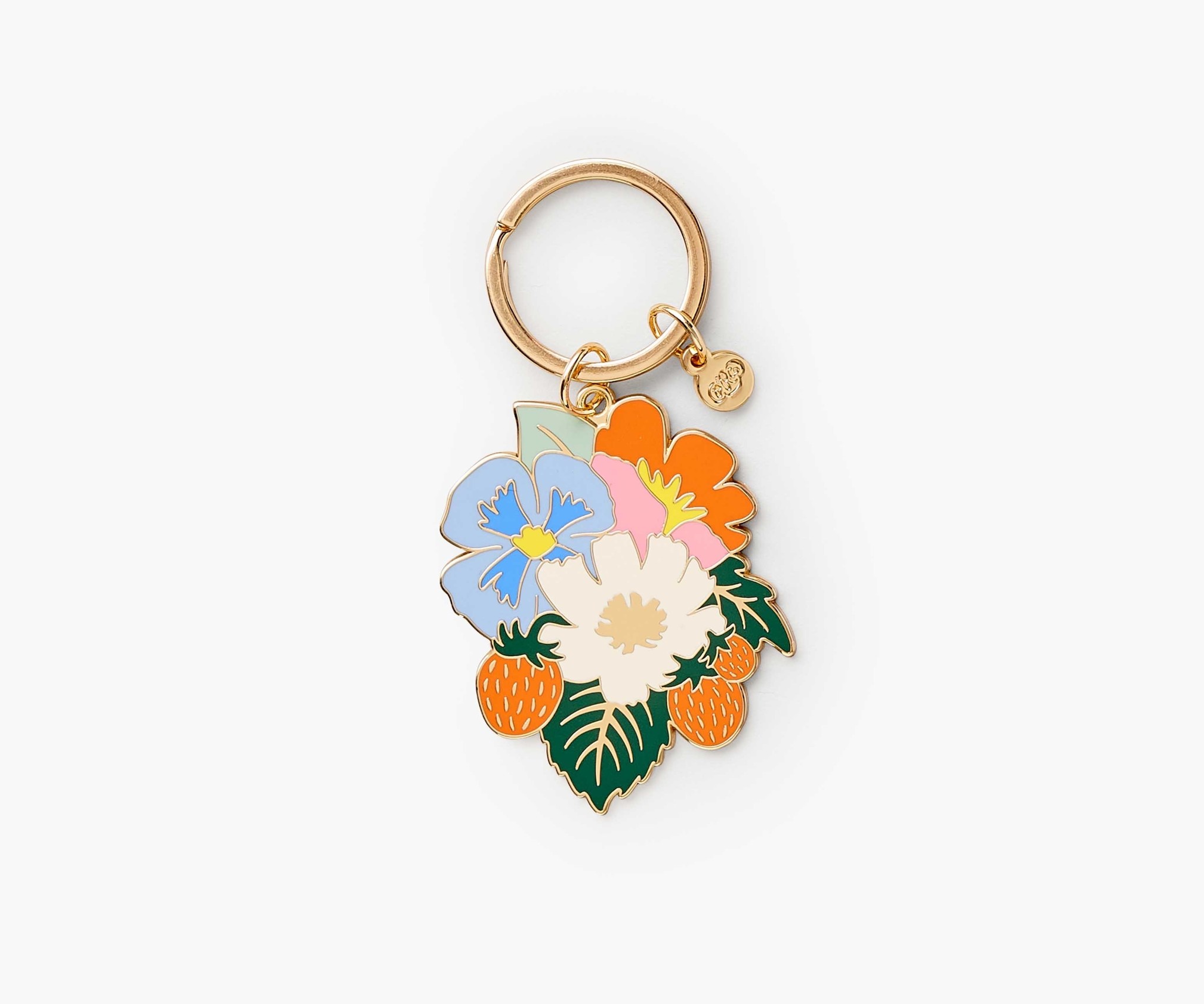 Rifle Paper Co - RP Strawberry Fields Enamel Keychain