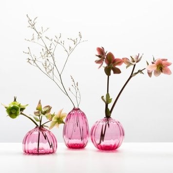 Little Tomato Glass - LTG Tall Buddies Vase, Ruby