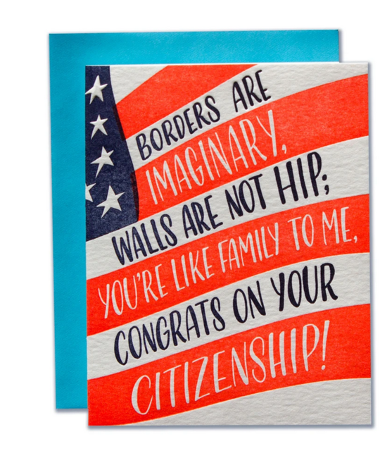 Ladyfingers Letterpress - LF Citizenship Congratulations Card