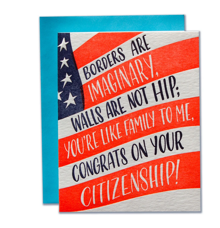 Ladyfingers Letterpress - LF Citizenship Congratulations Card