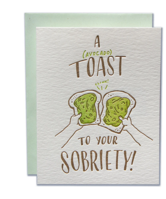 Ladyfingers Letterpress - LF Sobriety Congratulations Card