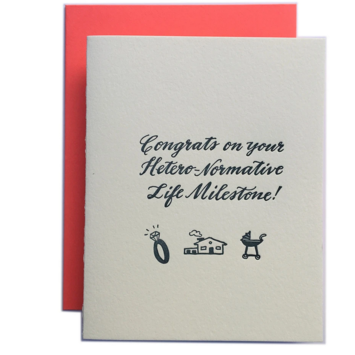 Ladyfingers Letterpress - LF Congrats on your Hetero-Normative Life Milestone Wedding Card