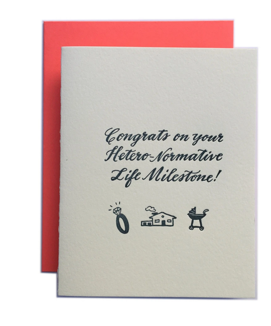 Ladyfingers Letterpress - LF Congrats on your Hetero-Normative Life Milestone Wedding Card
