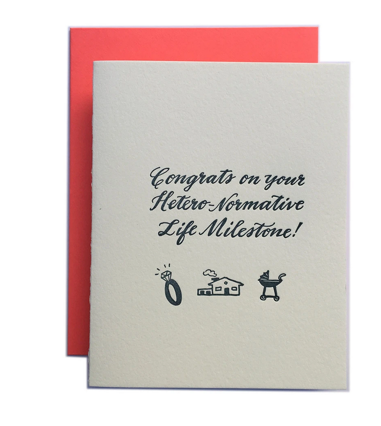 Ladyfingers Letterpress - LF Congrats on your Hetero-Normative Life Milestone Wedding Card