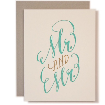 Ladyfingers Letterpress - LF Mr and Mr Wedding Card