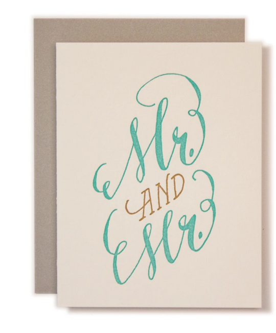 Ladyfingers Letterpress - LF Mr and Mr Wedding Card