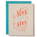 Ladyfingers Letterpress - LF Mrs and Mrs Wedding Card