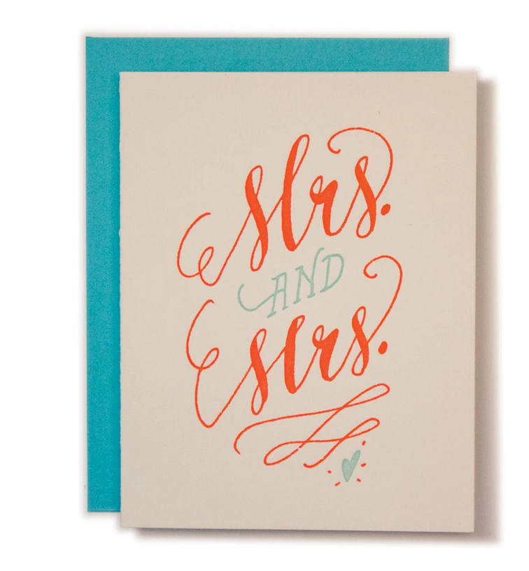 Ladyfingers Letterpress - LF Mrs and Mrs Wedding Card