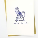 Ladyfingers Letterpress - LF Holy Shit! Greeting Card.