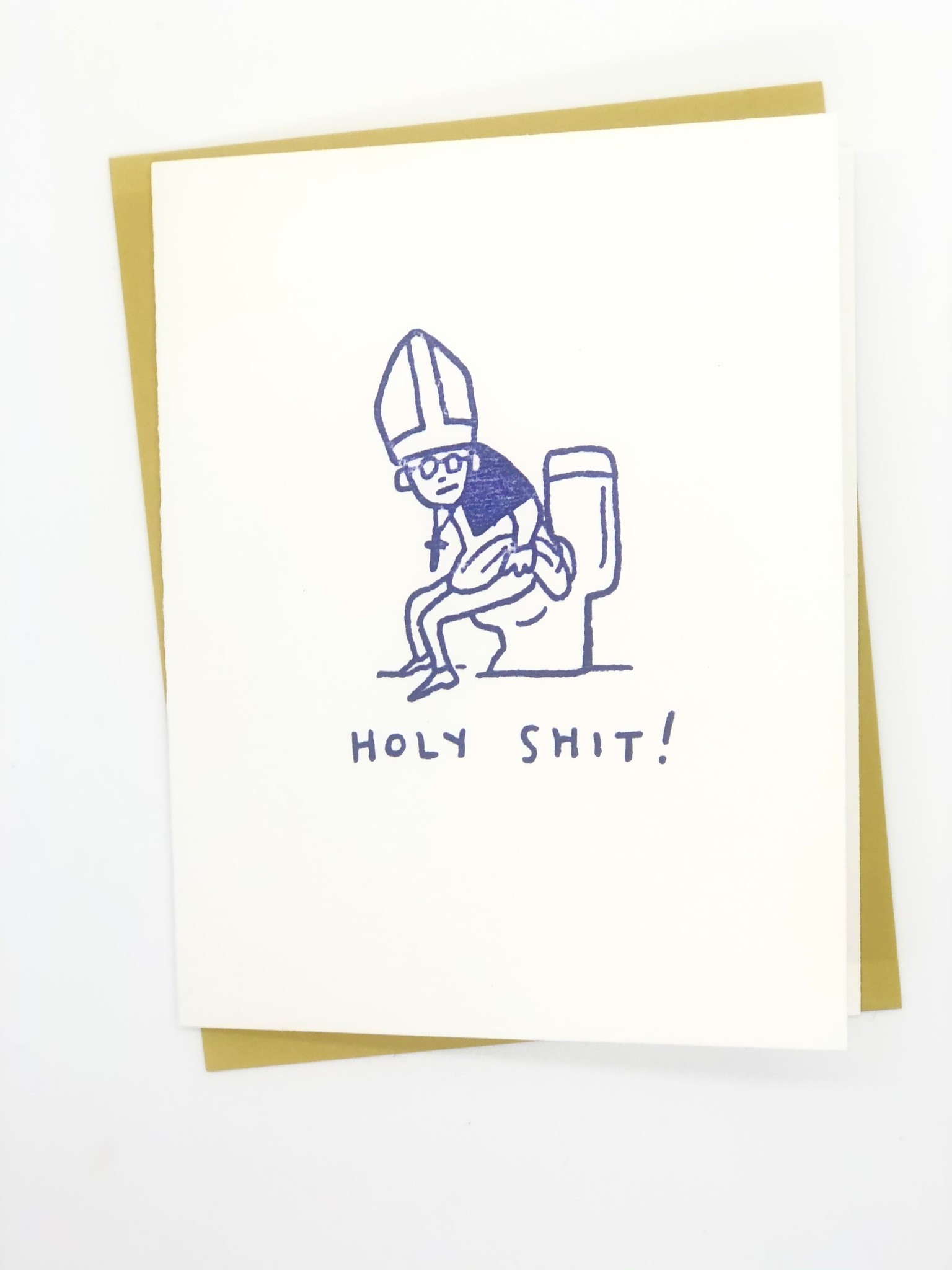 Ladyfingers Letterpress - LF Holy Shit! Greeting Card