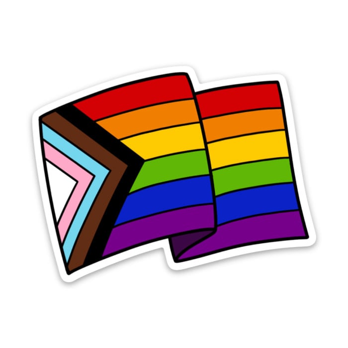 Gus and Ruby Letterpress - GR GR ST - Pride Flag Die-Cut Sticker