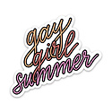 Gus and Ruby Letterpress - GR GR ST - Gay Girl Summer Die-cut Sticker