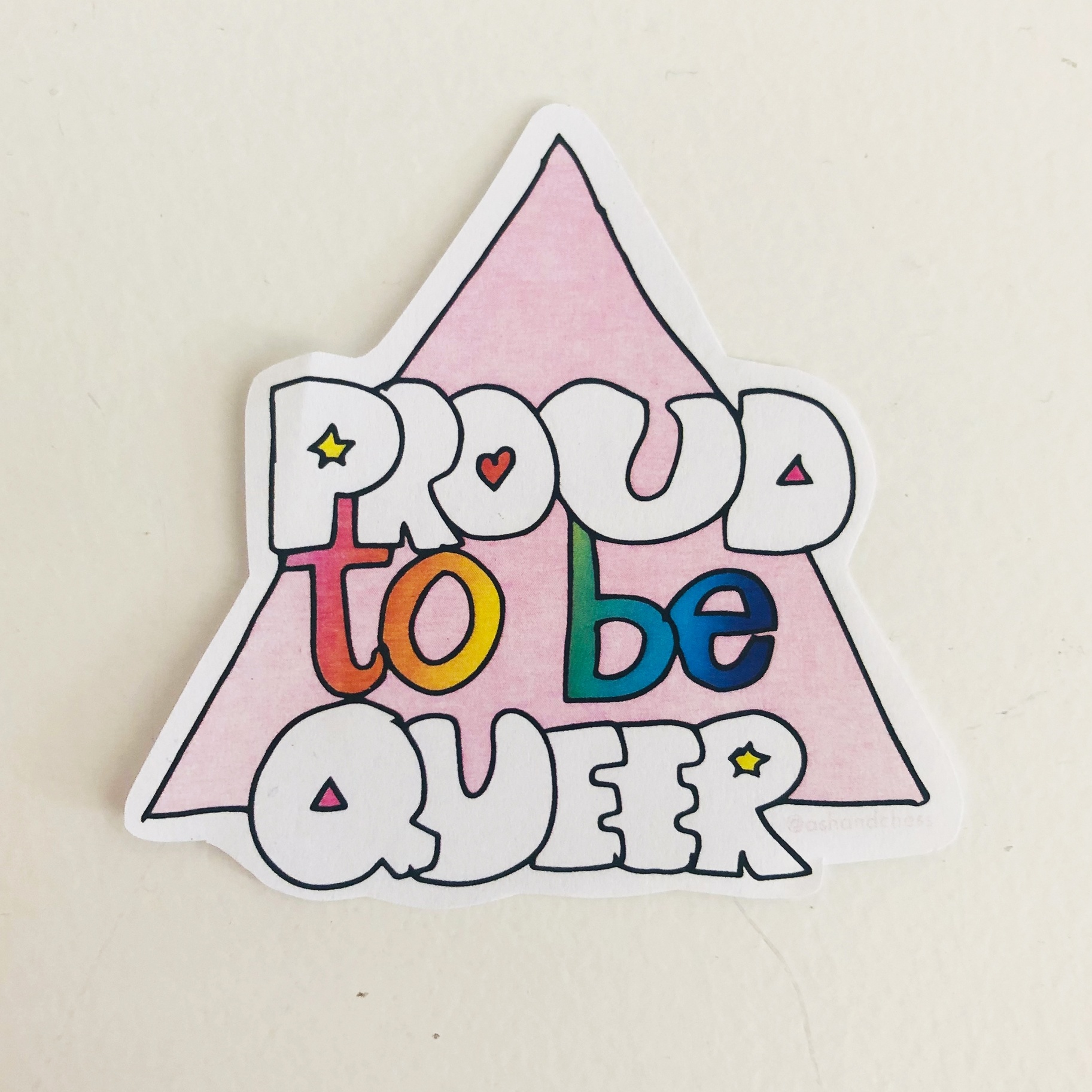 Ash + Chess - AAC Proud to be Queer Sticker