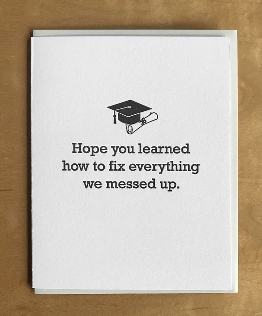 McBittersons - MCB Fix What We Messed Up Graduation Card