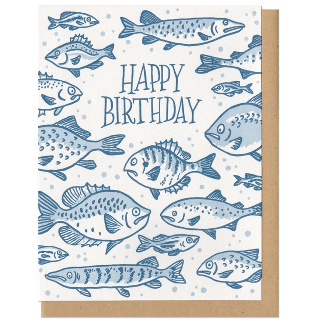 Frog & Toad Press - FT Birthday Fish Card