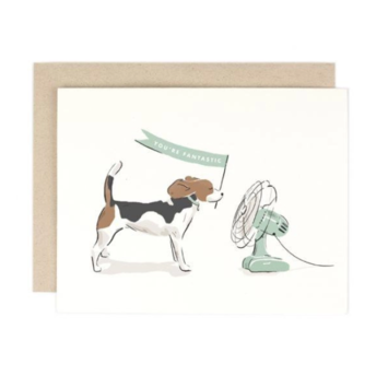 Amy Heitman Illustration - AHI You're FANtastic Dog Card