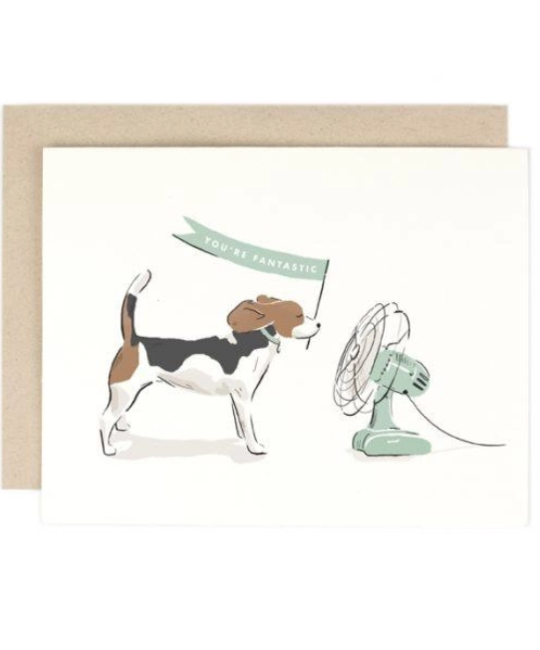 Amy Heitman Illustration - AHI You're FANtastic Dog Card