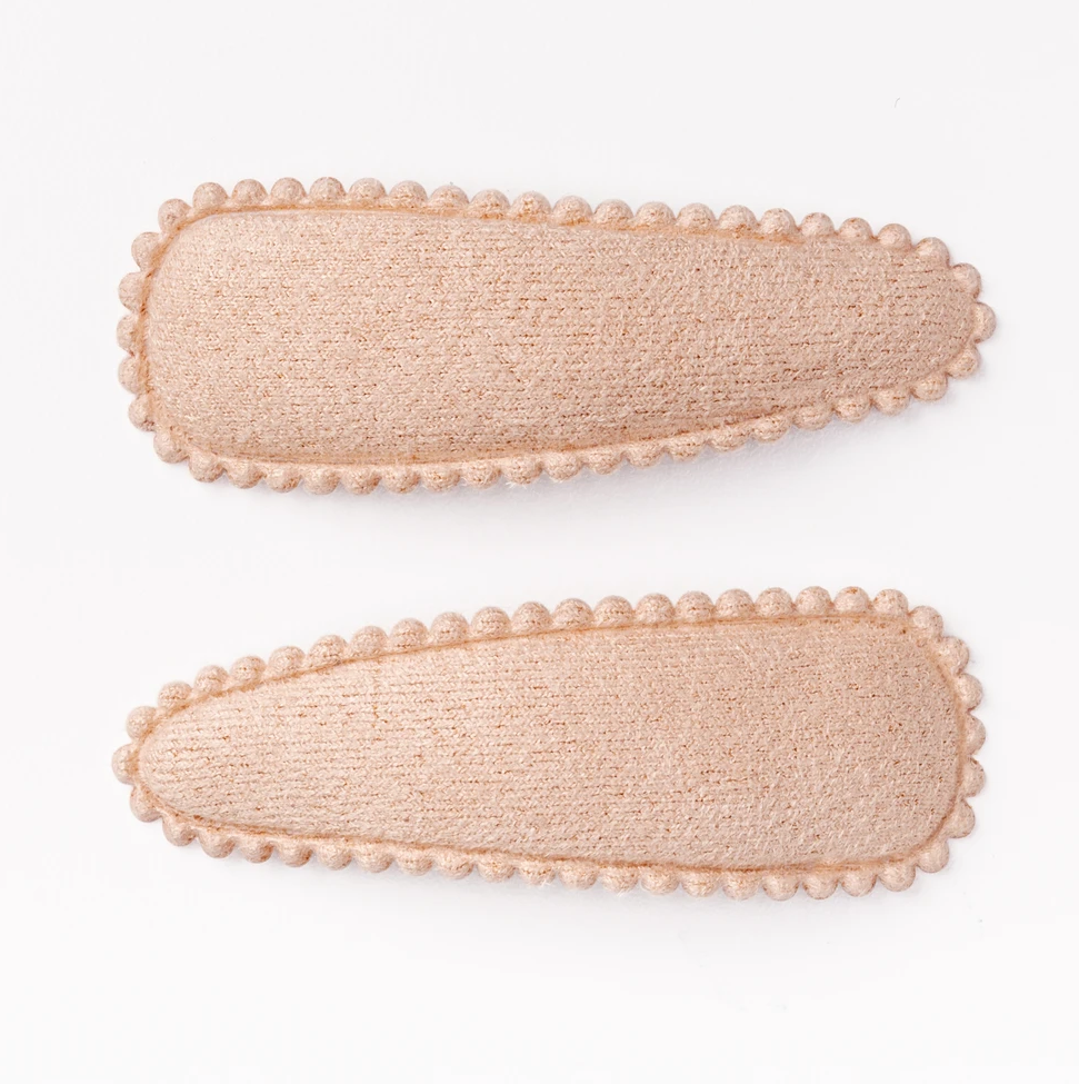Frankie & Claude - FCL Blush Pink Suede Hair Clips