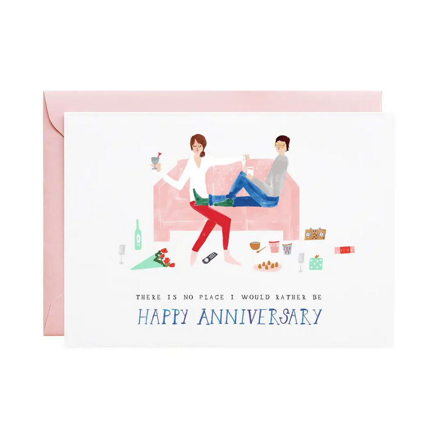 Mr. Boddington's Studio - MB No Place I'd Rather Be (Cheers from the Couch) Anniversary Card