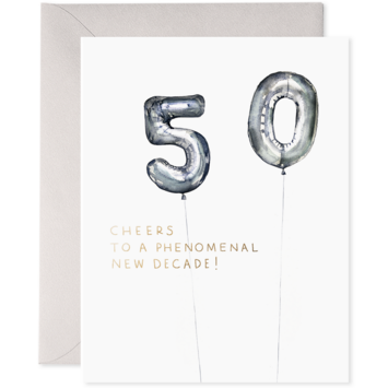 E. Frances Paper Studio - EF Helium 50 Balloon Birthday Card