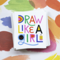 Angelope Design - AD Draw Like a Girl Vinyl Sticker