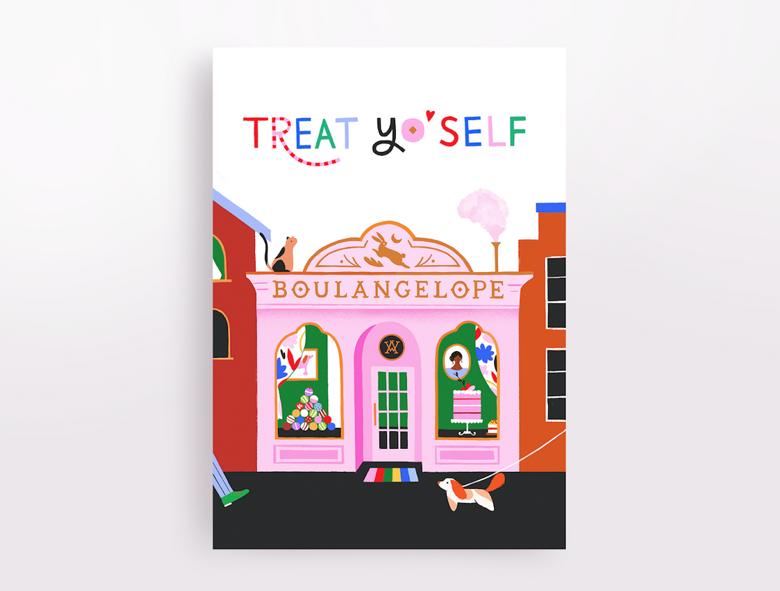 Angelope Design - AD Treat Yo'Self (Pink Bakery) Card