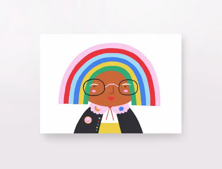 Angelope Design - AD Rainbow Head Card