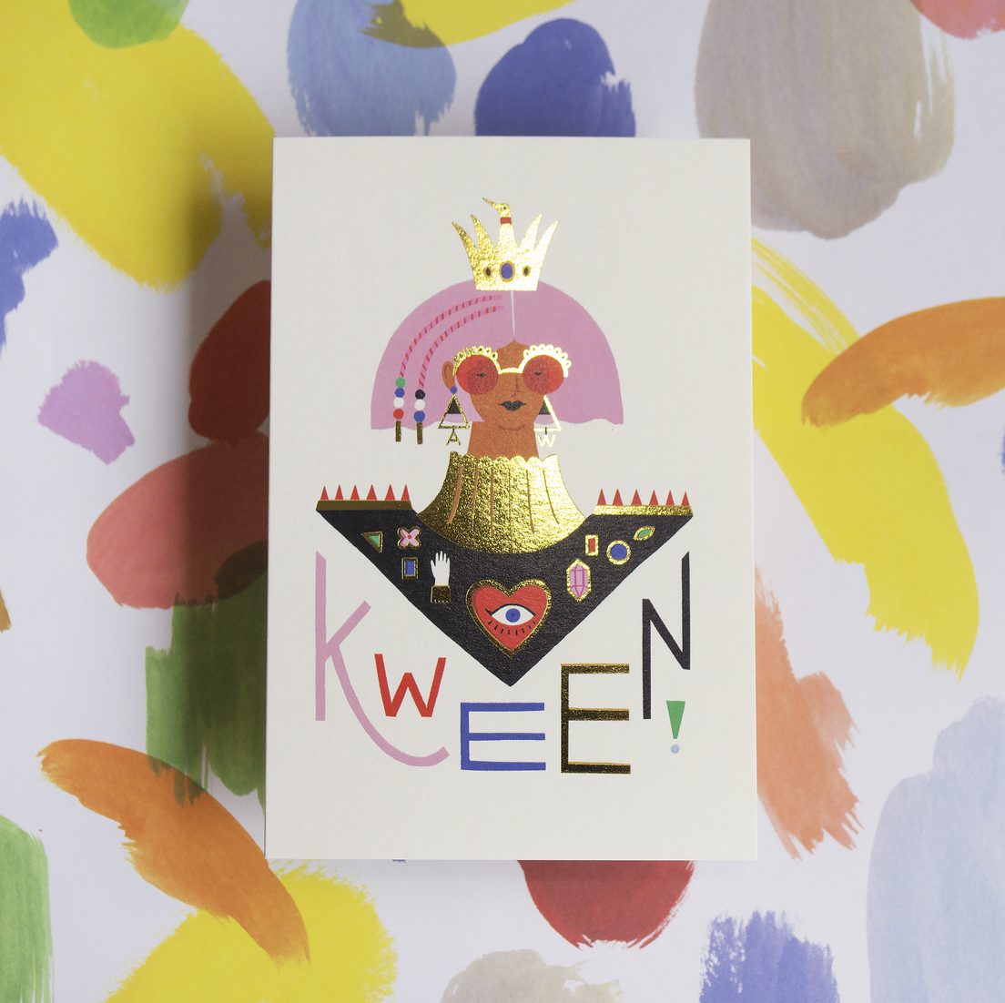 Angelope Design - AD Kween Gold Foiled Card