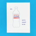 Quick Brown Fox Letterpress - QBF Crystal Clear Card