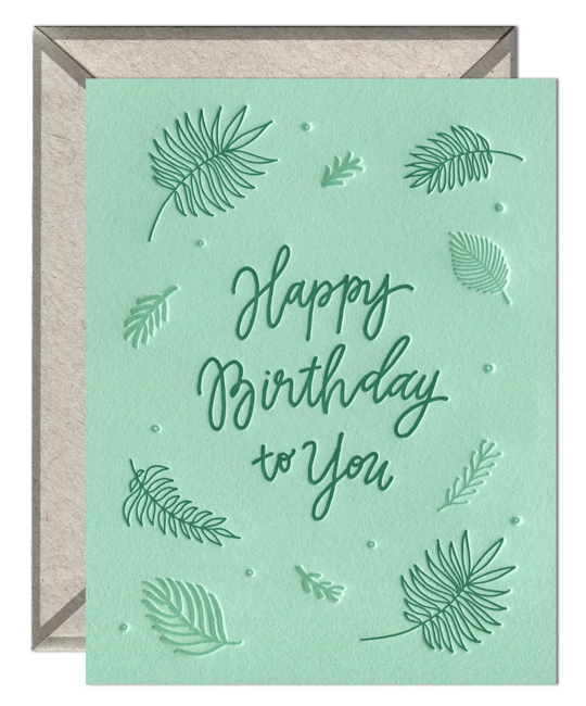 Ink Meets Paper - IMP Happy Birthday Ferns Card