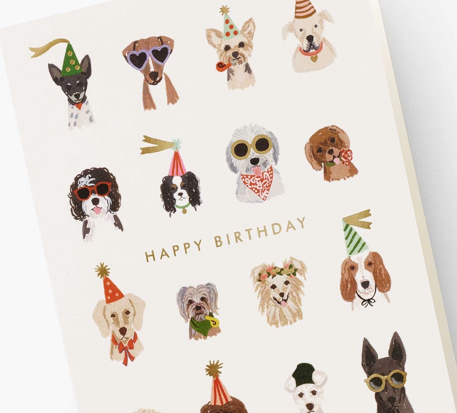 Rifle Paper Co - RP Rifle Paper Co Party Pups Birthday Card