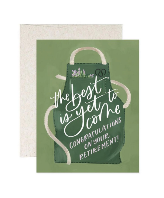 One Canoe Two Letterpress - OC Retirement Gardening Apron Card