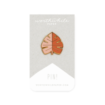 Worthwhile Paper - WOP Monstera Leaf Enamel Pin