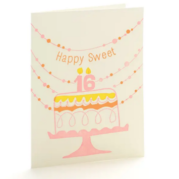 Ilee Papergoods - IP Sweet 16 Birthday Card