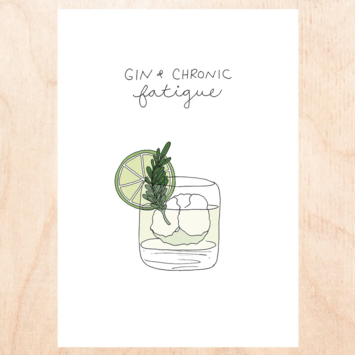 FINEASSLINES - FIN Gin and Chronic Fatigue Card