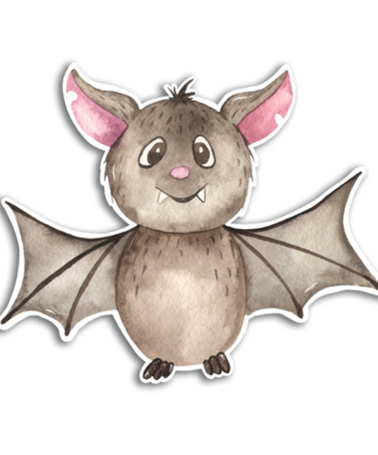 Gus and Ruby Letterpress - GR Gus and Ruby - Bat Halloween Die-Cut Sticker