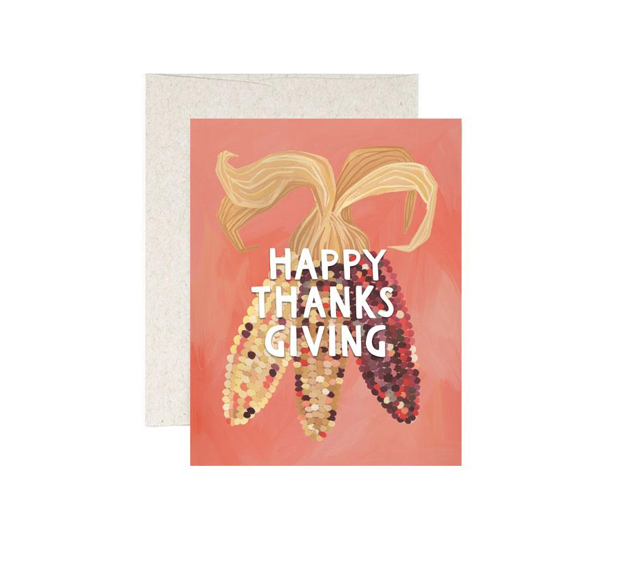 One Canoe Two Letterpress - OC Thanksgiving Corn Card