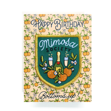 Antiquaria - AN Mimosa Birthday Card + Patch