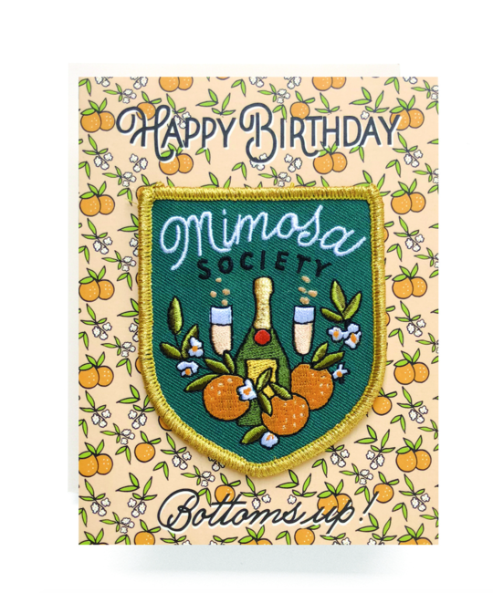 Antiquaria - AN Mimosa Birthday Card + Patch