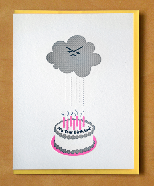 McBittersons - MCB Rain Cloud Birthday Card