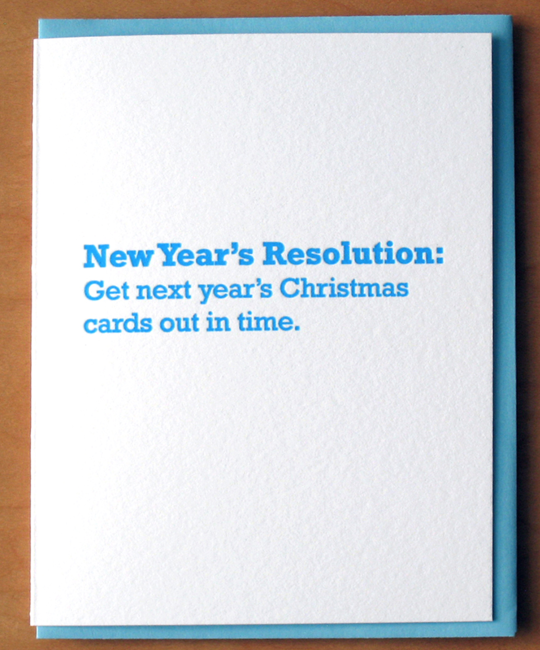 McBittersons - MCB New Year Resolution Card