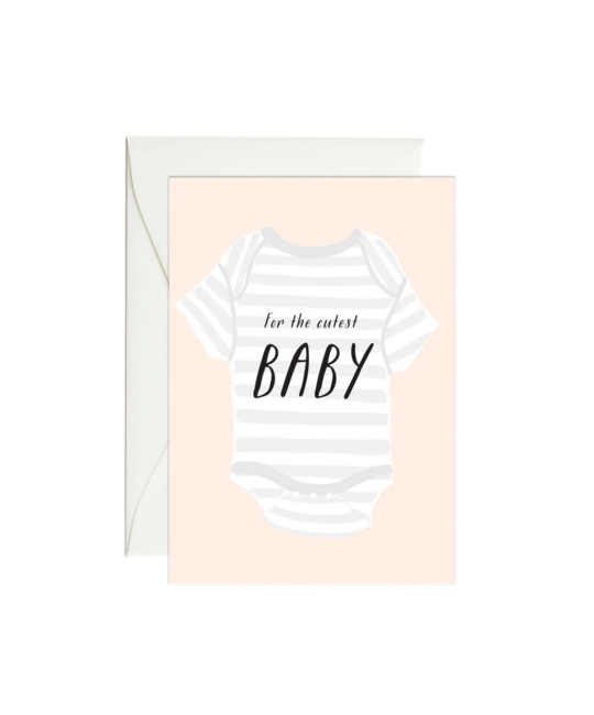 Paula & Waffle - PAW Onesie Cutest Baby Card