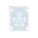 Paula & Waffle - PAW Blue Medallions Hello Baby Card