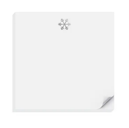 Inclosed Letterpress Co. - ICL Silver Snowflake Charmpad Notepad