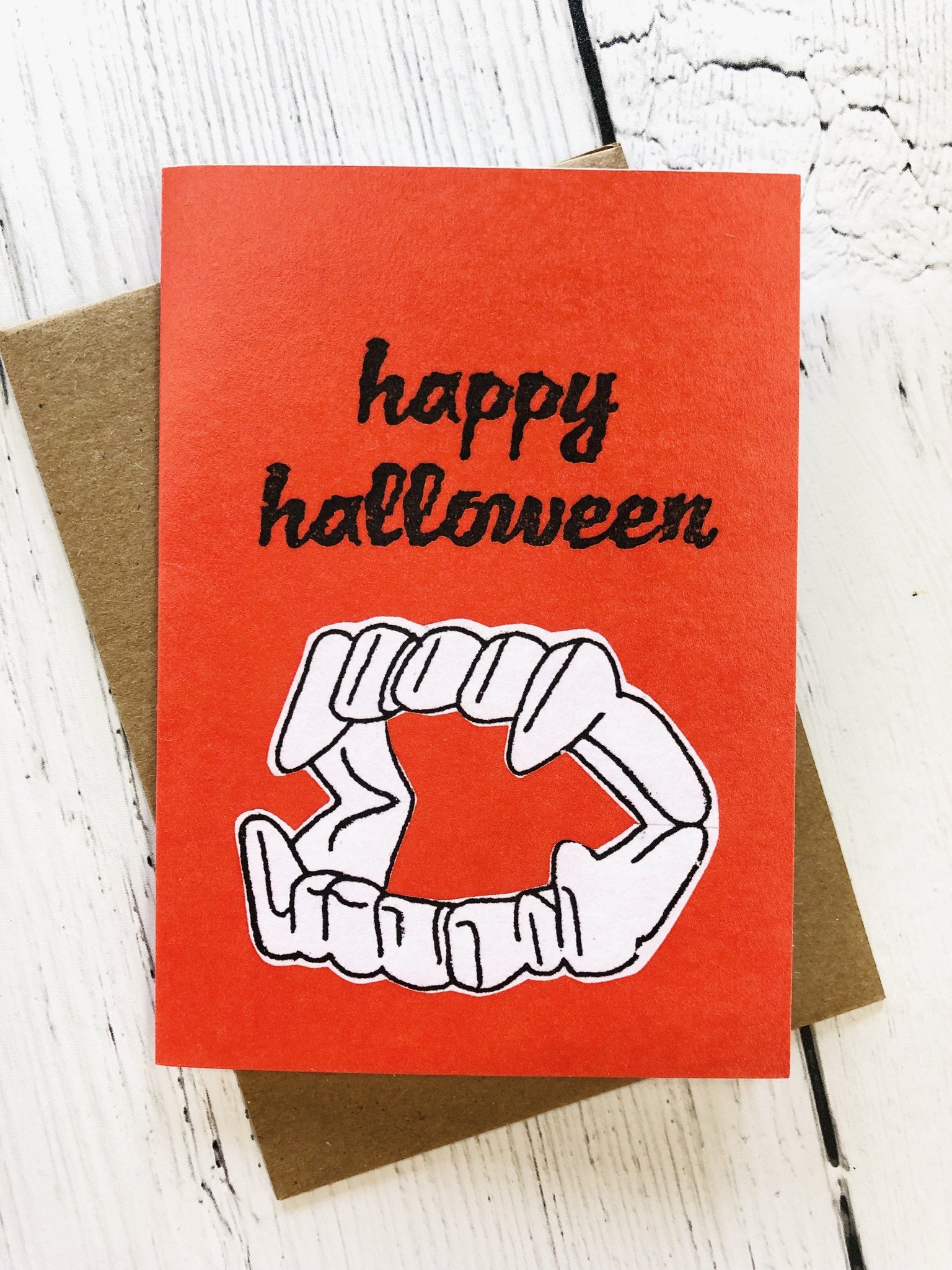 La Familia Green - LFG Happy Halloween Fangs Halloween Card