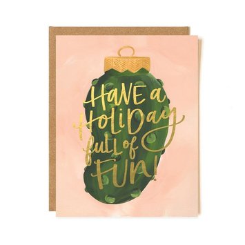 One Canoe Two Letterpress - OC Holiday Pickle Card