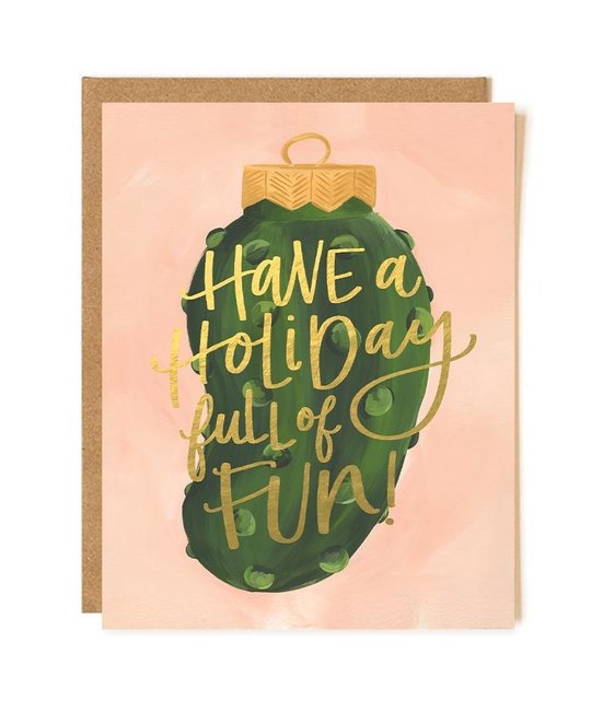 One Canoe Two Letterpress - OC Holiday Pickle Card